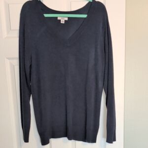 Croft & Barrow Women's Navy Blue Sweater